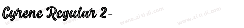Cyrene Regular 2字体转换